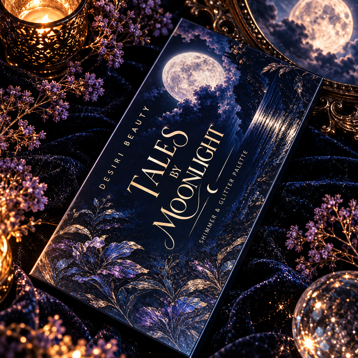 Tales by Moonlight 12 Shade Shimmer & Glitter Eyeshadow Palette | Sparkling Multicolour Eye Makeup