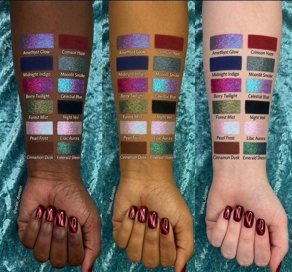 The Cosmic Friction | 12-Color Multichrome & Velvet Matte Eyeshadow Palette