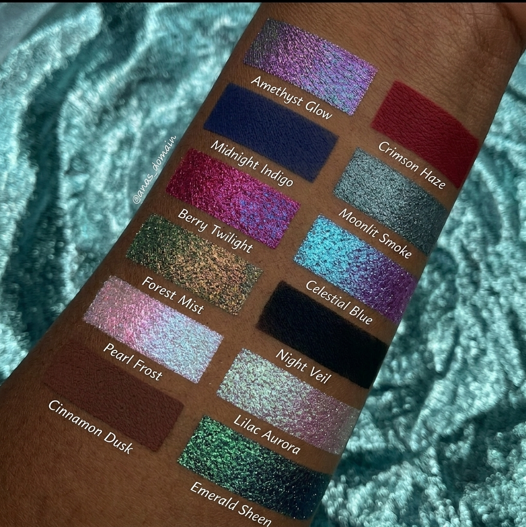 The Cosmic Friction | 12-Color Multichrome & Velvet Matte Eyeshadow Palette