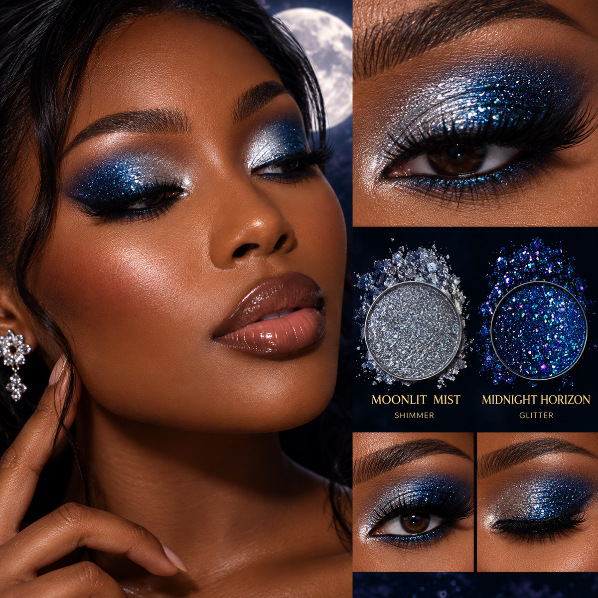 Tales by Moonlight 12 Shade Shimmer & Glitter Eyeshadow Palette | Sparkling Multicolour Eye Makeup